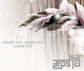 Glossy abstract background with floral vector