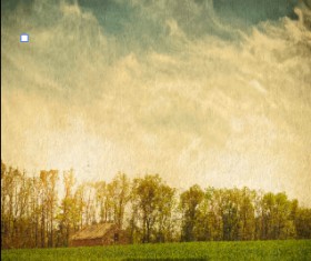 Green nature retro background vector 02