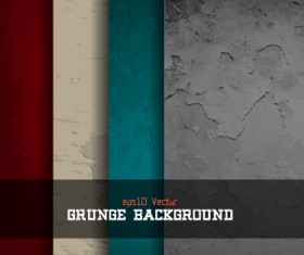 Grunge textures vector background set