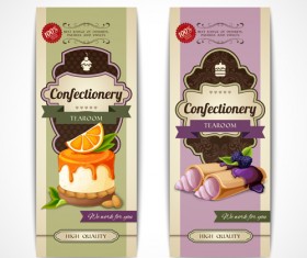 High quality cake banners vector set 01