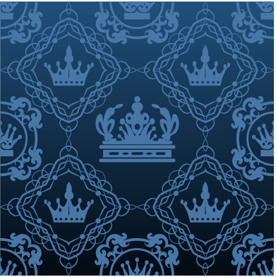 Luxury crown vector seamless pattern vector 04