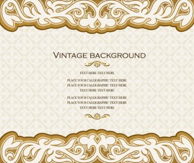 Luxury design vintage backgrounds vector 04