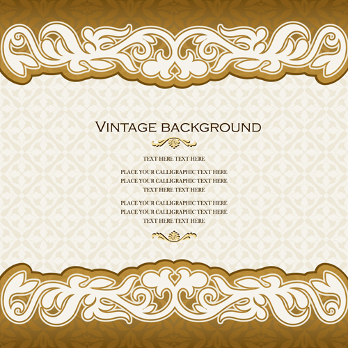Luxury design vintage backgrounds vector 04