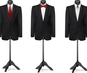 Men suits design template vector 01