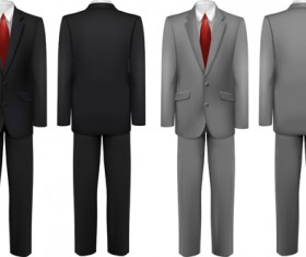 Men suits design template vector 02