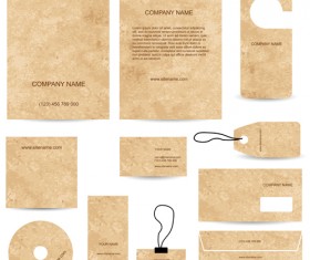 Modern business cards kit vector 01