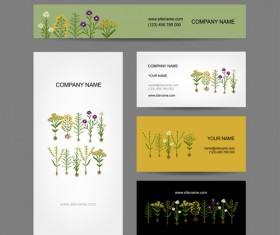 Modern business cards kit vector 03