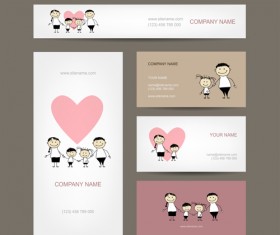 Modern business cards kit vector 04