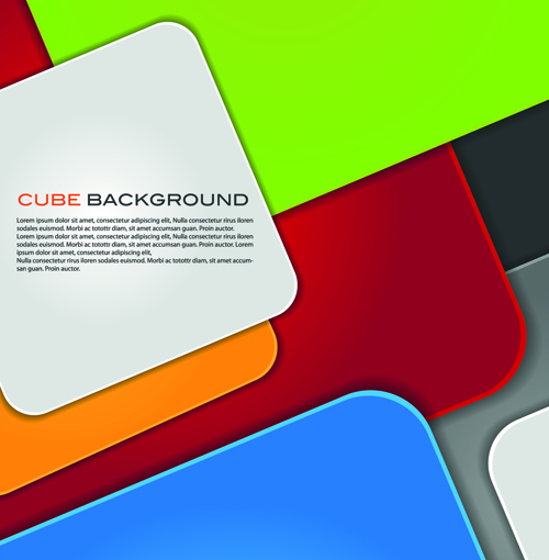 Modern cube background vector graphics 02