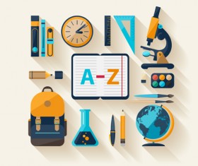 Modern education icons vector material 02