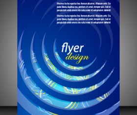 Modern style blue flyer cover vector 04