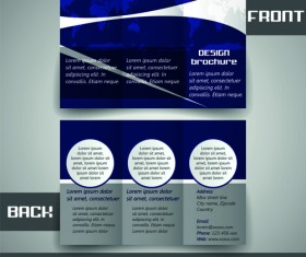Modern tri-fold business brochure cover vector 01