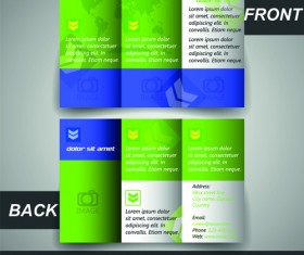 Modern tri-fold business brochure cover vector 05
