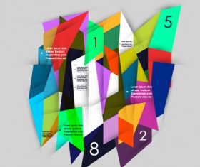 Multicolor geometric business background vector 05