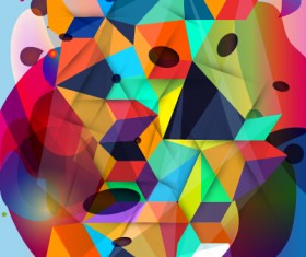 Multicolor geometric business background vector 06