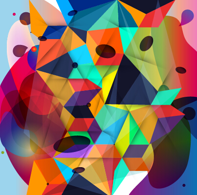 Multicolor geometric business background vector 06