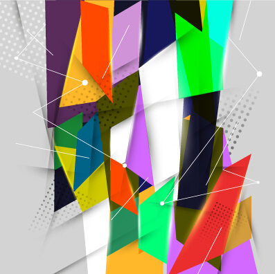 Multicolor geometric business background vector 07