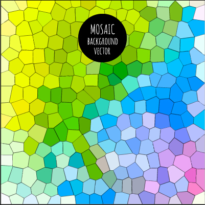 Multicolor mosaic background graphics vector 01