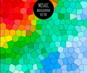 Multicolor mosaic background graphics vector 02