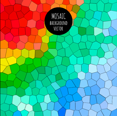 Multicolor mosaic background graphics vector 02
