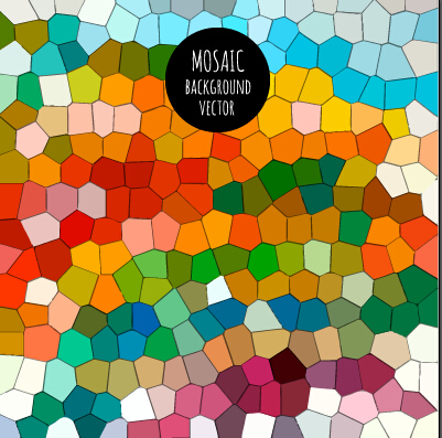 Multicolor mosaic background graphics vector 03