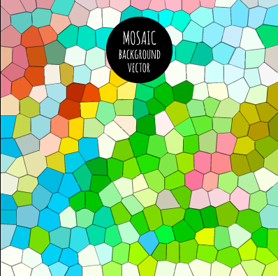 Multicolor mosaic background graphics vector 04