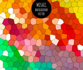 Multicolor mosaic background graphics vector 05