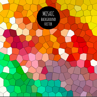 Multicolor mosaic background graphics vector 05