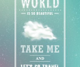 Old style advertising poster vector material 02