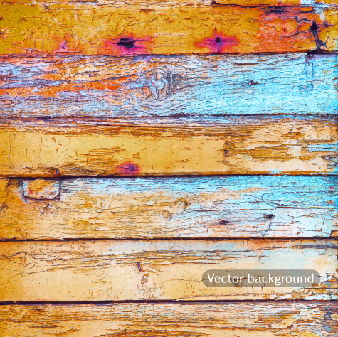 Old wood boards textures vector background set 01