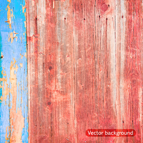 Old wood boards textures vector background set 04