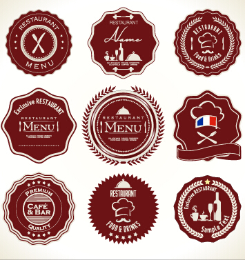 Quality label with badge vintage style vector 05
