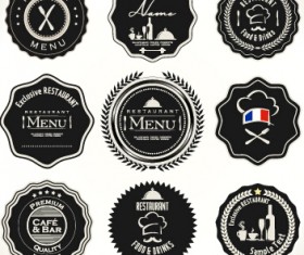 Quality label with badge vintage style vector 06