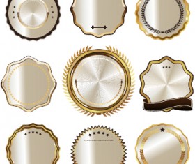 Quality label with badge vintage style vector 07