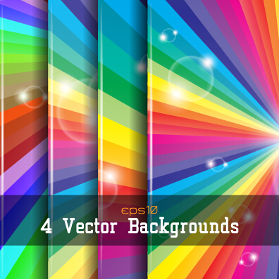 Rainbow with halation gloss background vector