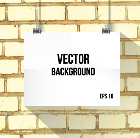 Realistic brick wall vector background 01