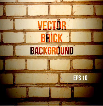 Realistic brick wall vector background 02