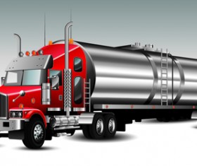 Realistic delivery truck vector design graphics 01