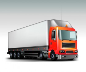 Realistic delivery truck vector design graphics 04