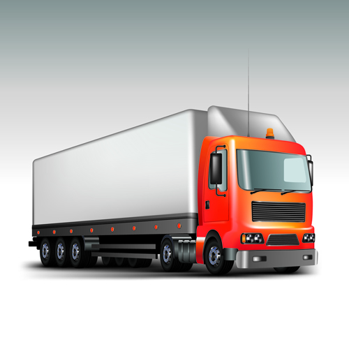 Realistic delivery truck vector design graphics 04