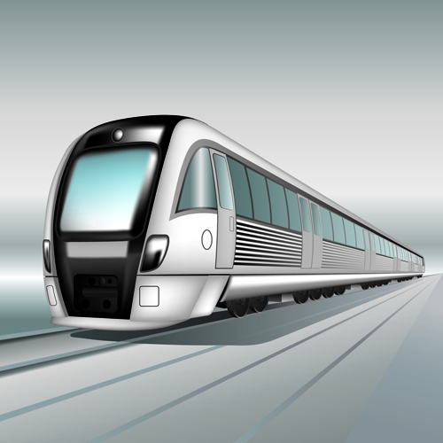 Realistic speed train vector material