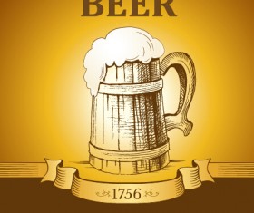 Retro beer creative poster vector 01