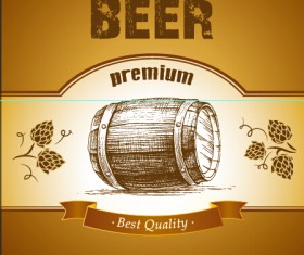 Retro beer creative poster vector 02