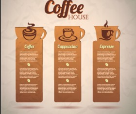 Retro cardboard coffee tags vector design 01