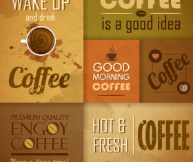 Retro design coffee menu cover vector 03