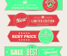 Retro style sale banners set vector 03