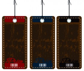 Retro with grunge style tags vector 02