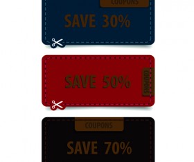Retro with grunge style tags vector 03