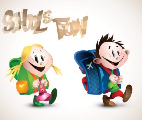 Romantic cartoon characters design vector 03