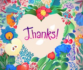 Romantic summer floral cards design vector 04